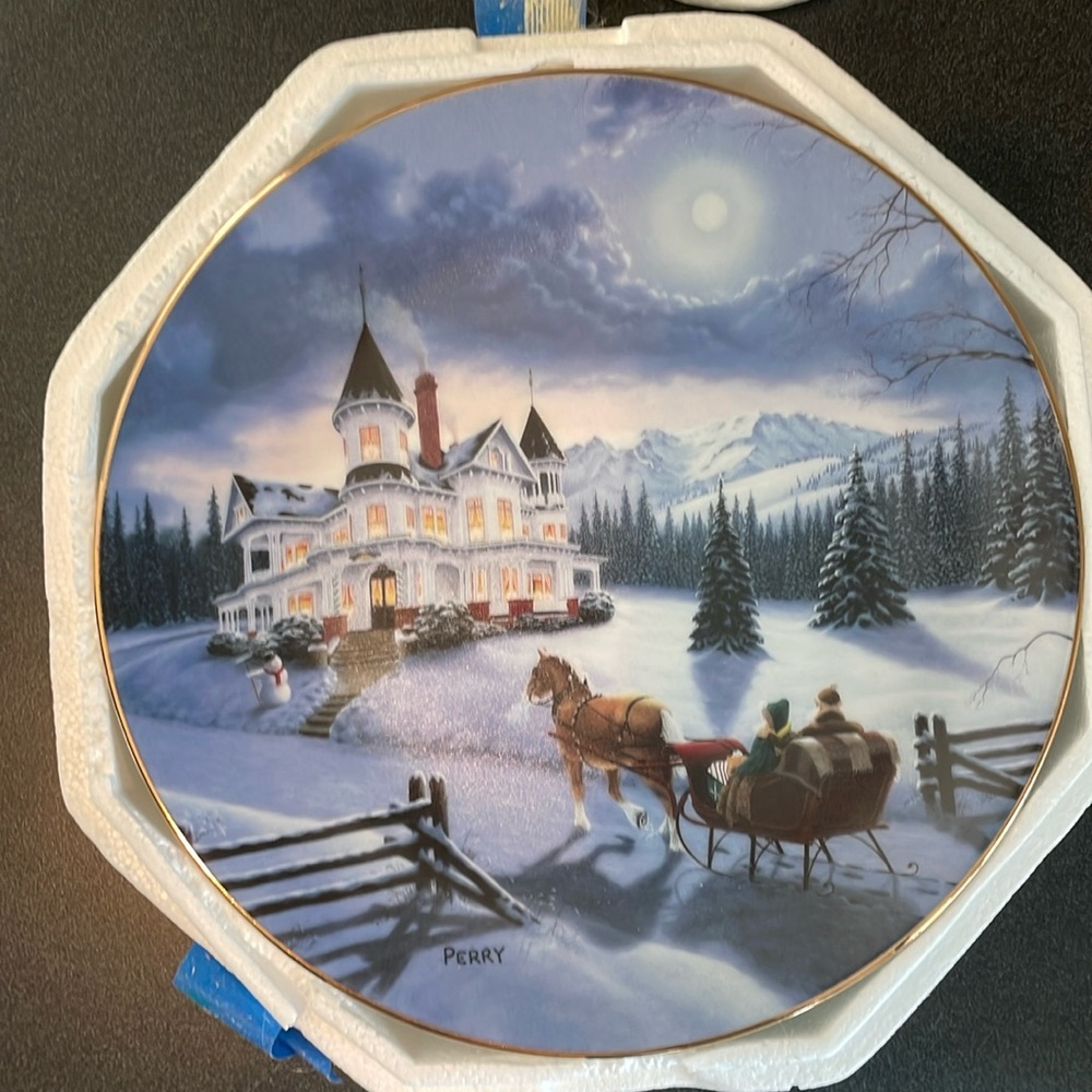Hamilton Collection Bill Perry I’ll Be Home For Christmas Collectible Plate